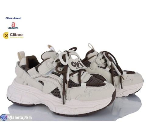 Кросівки жіночі на весну/осінь (3 пар р.38-40) коричневий  "BELIES-D"