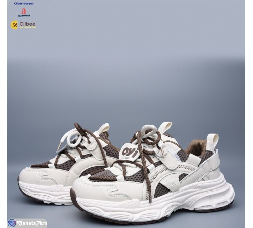 Кросівки жіночі на весну/осінь (3 пар р.38-40) коричневий  "BELIES-D"