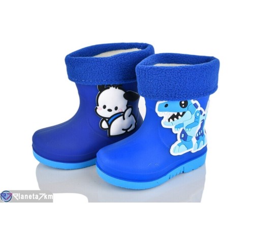 Дитячі чоботи гумові на весну/осінь (6 пар р.20-25) синій  "Melinda"