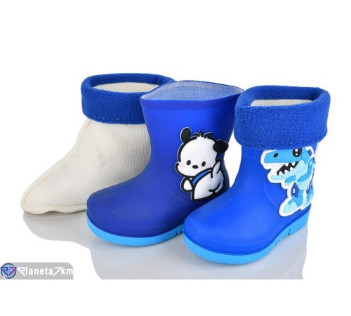 Дитячі чоботи гумові на весну/осінь (6 пар р.20-25) синій  "Melinda"