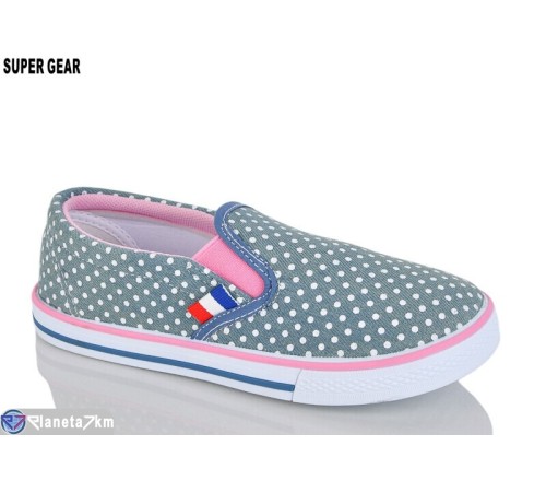 Сліпони дитячі на літо (6 пар р.31-36) сірий  "Super Gear"