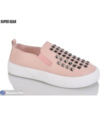 Сліпони дитячі на весну/осінь (6 пар р.32-37) рожевий  "Super Gear"