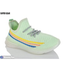 Дитячі кросівки на літо (12 пар р.32-37) зелений  "Super Gear"