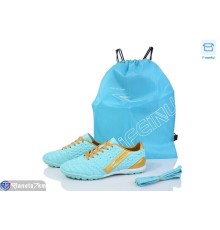 Футбольне взуття дитяче на весну/осінь (8 пар р.35-40) блакитний  "Kamila"