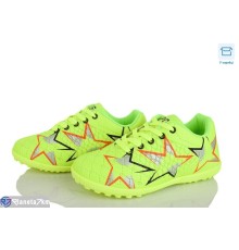Футбольне взуття дитяче на весну/осінь (6 пар р.31-36) зелений  "Kamila"