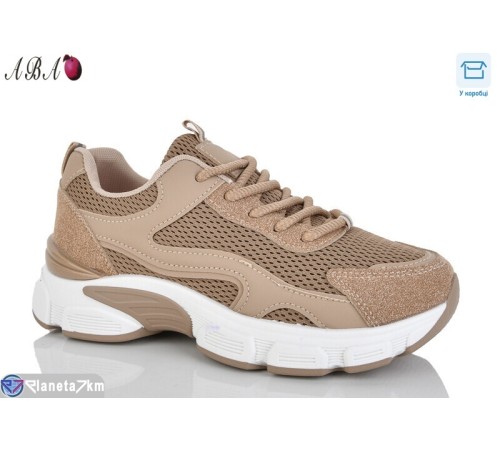 Кросівки жіночі на весну/осінь (8 пар р.37-41) коричневий  "Aba"