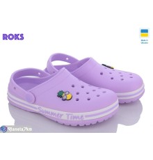 Кроки дитячі на літо (8 пар р.33-36) фіолетовий  "Roks"