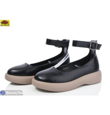 Дитячі туфлі на весну/осінь (6 пар р.33-38) чорний  "Mei De Li"