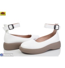 Дитячі туфлі на весну/осінь (6 пар р.33-38) білий  "Mei De Li"