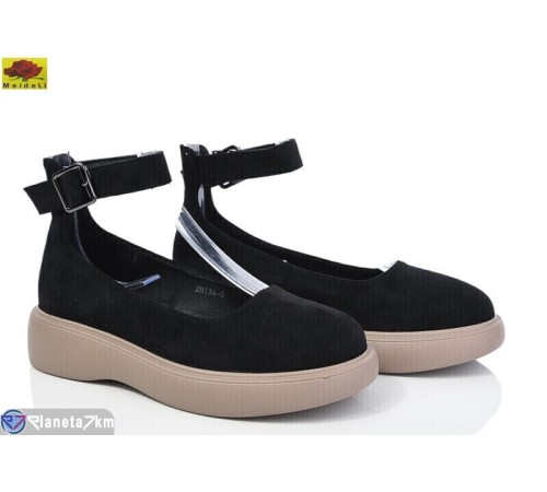 Дитячі туфлі на весну/осінь (6 пар р.33-38) чорний  "Mei De Li"