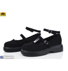 Дитячі туфлі на весну/осінь (8 пар р.33-38) чорний  "Mei De Li"