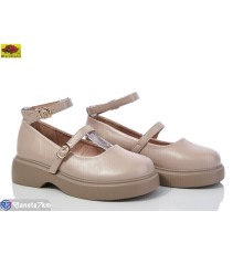 Дитячі туфлі на весну/осінь (8 пар р.33-38) бежевий  "Mei De Li"