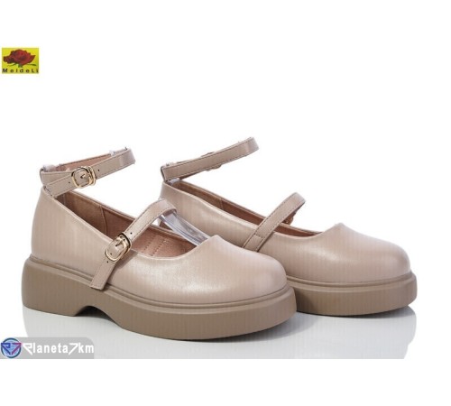 Дитячі туфлі на весну/осінь (8 пар р.33-38) бежевий  "Mei De Li"