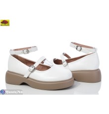 Дитячі туфлі на весну/осінь (8 пар р.33-38) білий  "Mei De Li"