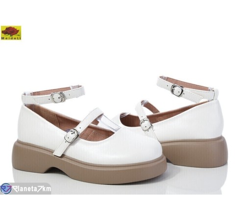 Дитячі туфлі на весну/осінь (8 пар р.33-38) білий  "Mei De Li"