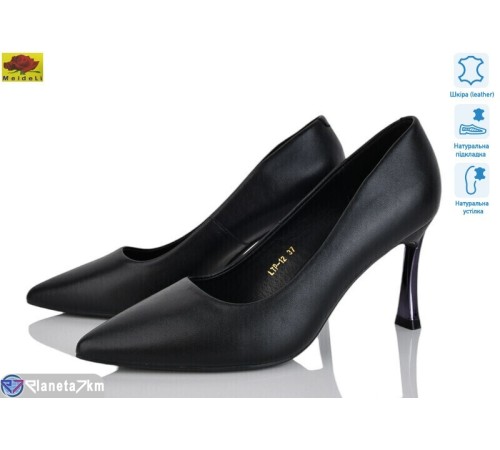 Туфлі жіночі на весну/осінь (6 пар р.36-40) чорний  "Mei De Li"
