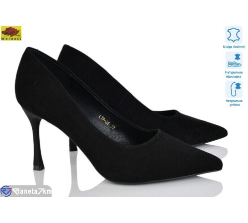 Туфлі жіночі на весну/осінь (6 пар р.36-40) чорний  "Mei De Li"
