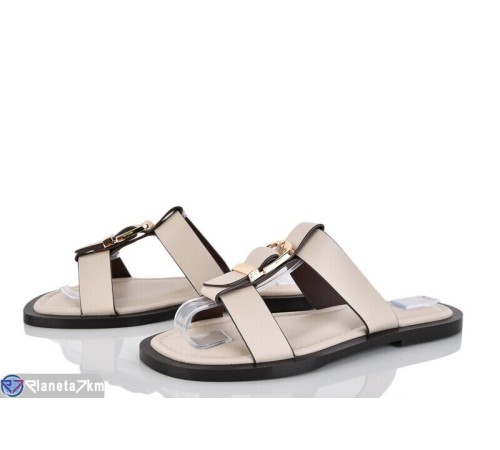 Шлепки жіночі на літо (8 пар р.36-41) бежевий  "LOREDANA"