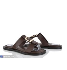 Шлепки жіночі на літо (8 пар р.36-41) коричневий  "LOREDANA"