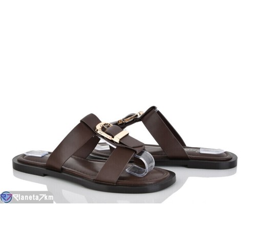 Шлепки жіночі на літо (8 пар р.36-41) коричневий  "LOREDANA"