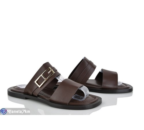 Шлепки жіночі на літо (8 пар р.36-41) коричневий  "LOREDANA"