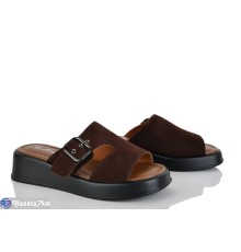 Шлепки жіночі на літо (8 пар р.36-41) коричневий  "LOREDANA"