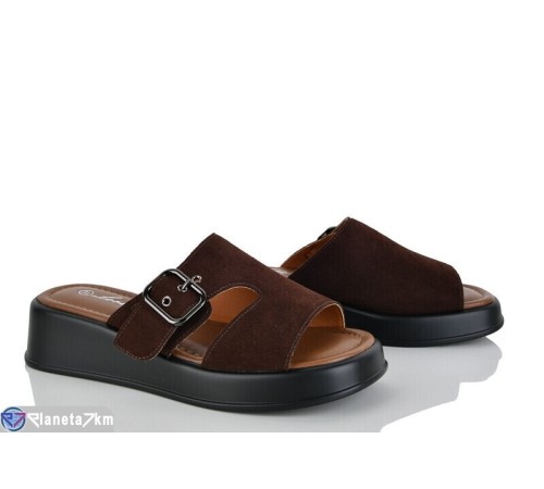 Шлепки жіночі на літо (8 пар р.36-41) коричневий  "LOREDANA"