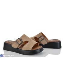 Шлепки жіночі на літо (8 пар р.36-41) хакі  "LOREDANA"