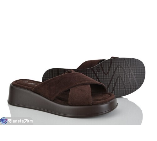 Шлепки жіночі на літо (8 пар р.36-41) коричневий  "LOREDANA"