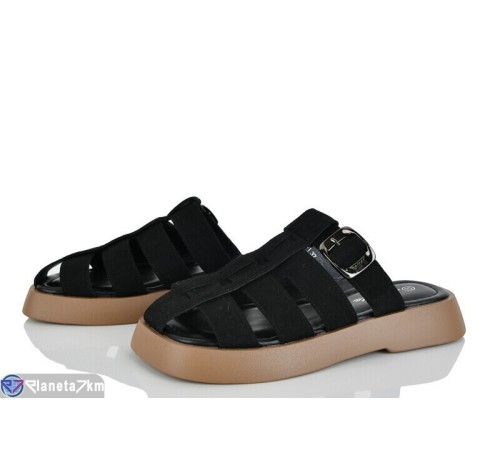 Шлепки жіночі на літо (8 пар р.36-41) чорний  "LOREDANA"