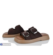 Шлепки жіночі на літо (8 пар р.36-41) коричневий  "LOREDANA"