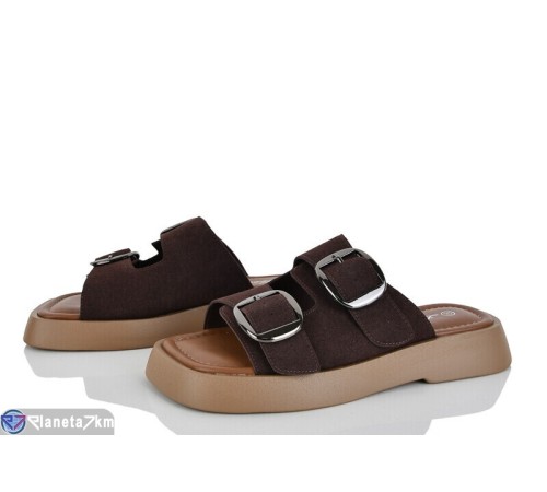 Шлепки жіночі на літо (8 пар р.36-41) коричневий  "LOREDANA"