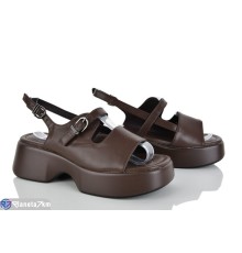 Босоніжки жіночі на літо (8 пар р.36-41) коричневий  "LOREDANA"