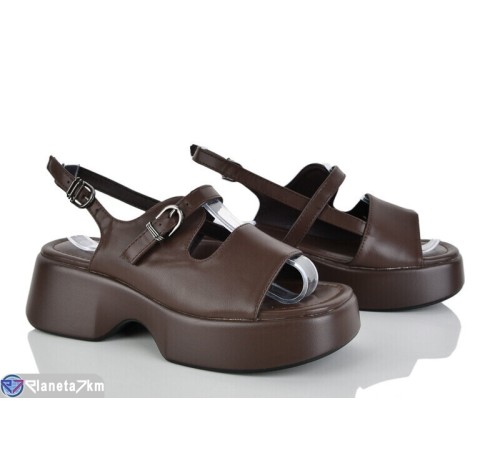 Босоніжки жіночі на літо (8 пар р.36-41) коричневий  "LOREDANA"