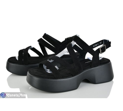 Босоніжки жіночі на літо (8 пар р.36-41) чорний  "LOREDANA"