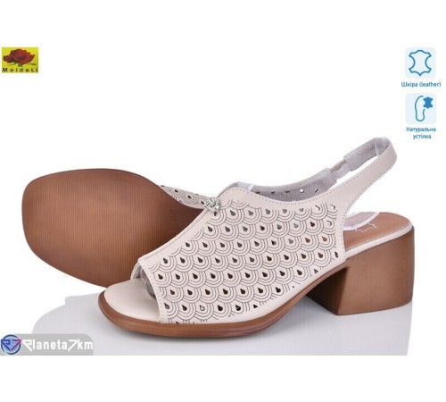 Босоніжки жіночі на літо (8 пар р.36-41) бежевий  "Mei De Li"