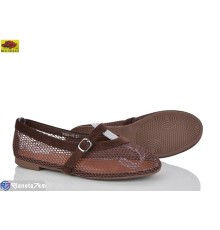 Балетки жіночі на літо (8 пар р.36-41) коричневий  "Mei De Li"