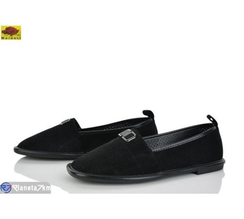 Балетки жіночі на літо (8 пар р.36-41) чорний  "Mei De Li"