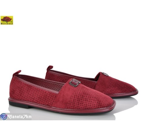 Балетки жіночі на літо (8 пар р.36-41) бордовий  "Mei De Li"