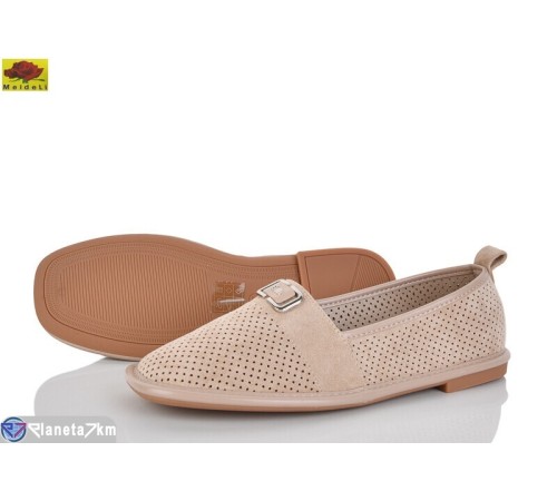 Балетки жіночі на літо (8 пар р.36-41) бежевий  "Mei De Li"