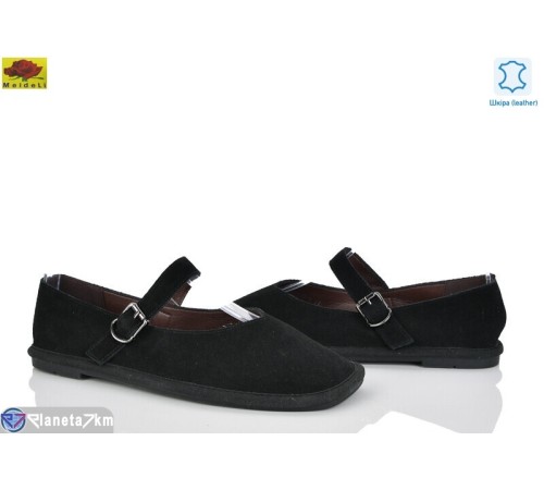 Балетки жіночі на літо (8 пар р.36-41) чорний  "Mei De Li"