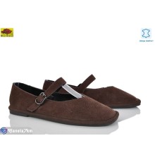 Балетки жіночі на літо (8 пар р.36-41) коричневий  "Mei De Li"