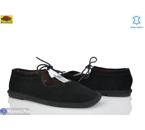 Балетки жіночі на літо (8 пар р.36-41) чорний  "Mei De Li"