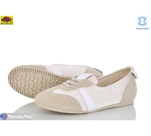 Кросівки жіночі на весну/осінь (8 пар р.36-41) бежевий  "Mei De Li"