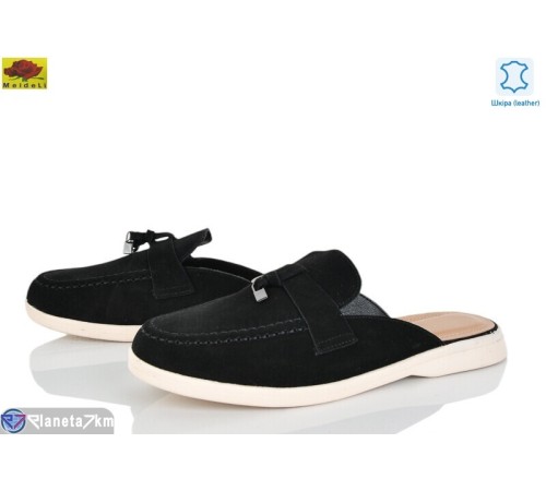 Шлепки жіночі на весну/осінь (8 пар р.36-41) чорний  "Mei De Li"