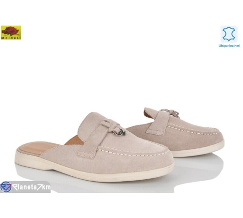Шлепки жіночі на весну/осінь (8 пар р.36-41) бежевий  "Mei De Li"