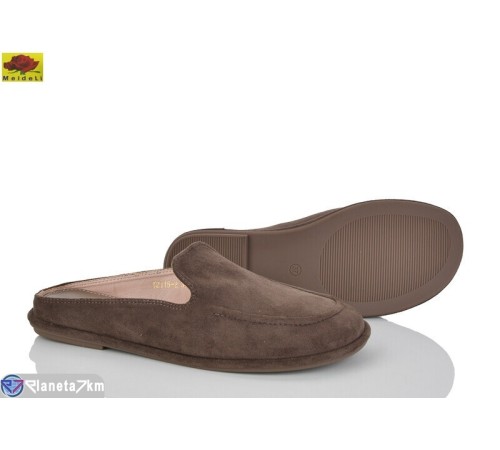 Шлепки жіночі на весну/осінь (8 пар р.36-40) коричневий  "Mei De Li"