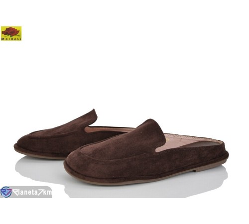 Шлепки жіночі на весну/осінь (8 пар р.36-40) коричневий  "Mei De Li"