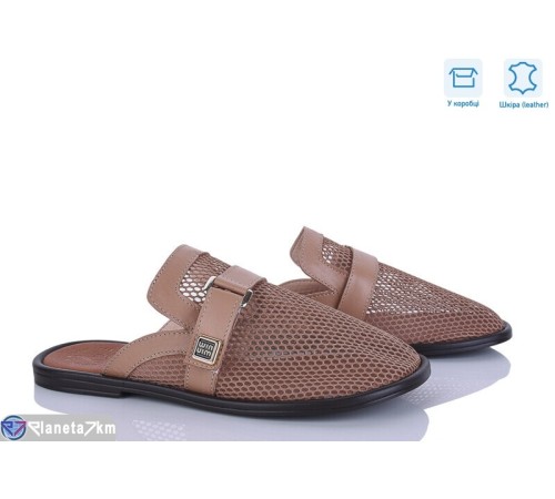 Шлепки жіночі на літо (6 пар р.36-40) коричневий  "Linda"