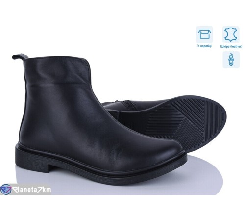 Черевики жіночі на весну/осінь (6 пар р.37-40) чорний  "Linda"